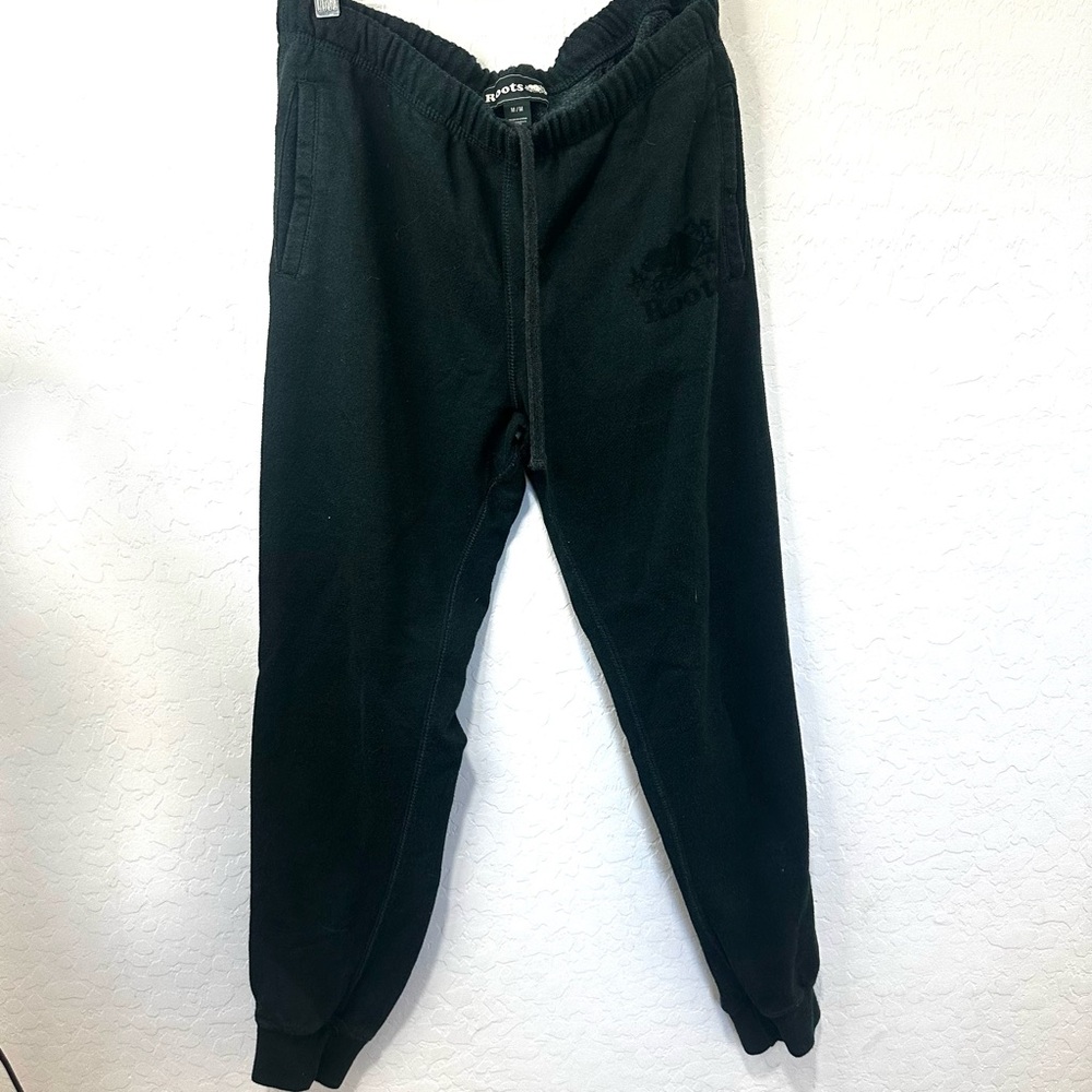 Roots Forest Green Logo Knit sweats pants Womens medium